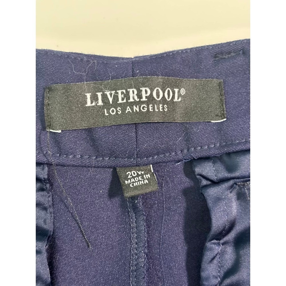 Liverpool Kelsey Trouser Cadet Blue Ponte Knit Pants 20W Workwear Office Classic - Picture 3 of 13